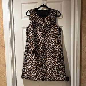 J. Crew - size 12 - sleeveless animal print dress with zipper back